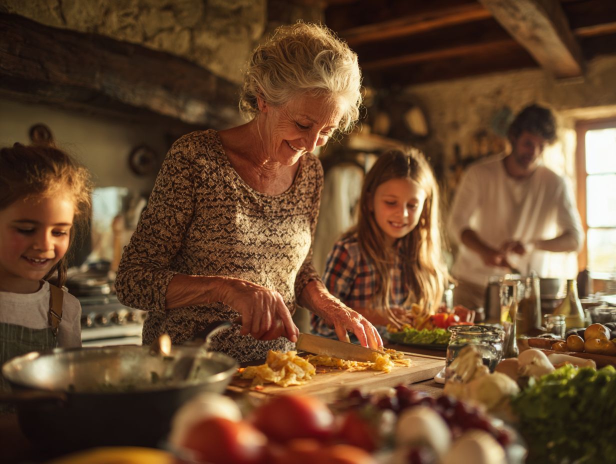 Організована кухня з заготовленими продуктами демонструє практичний підхід до планування харчування