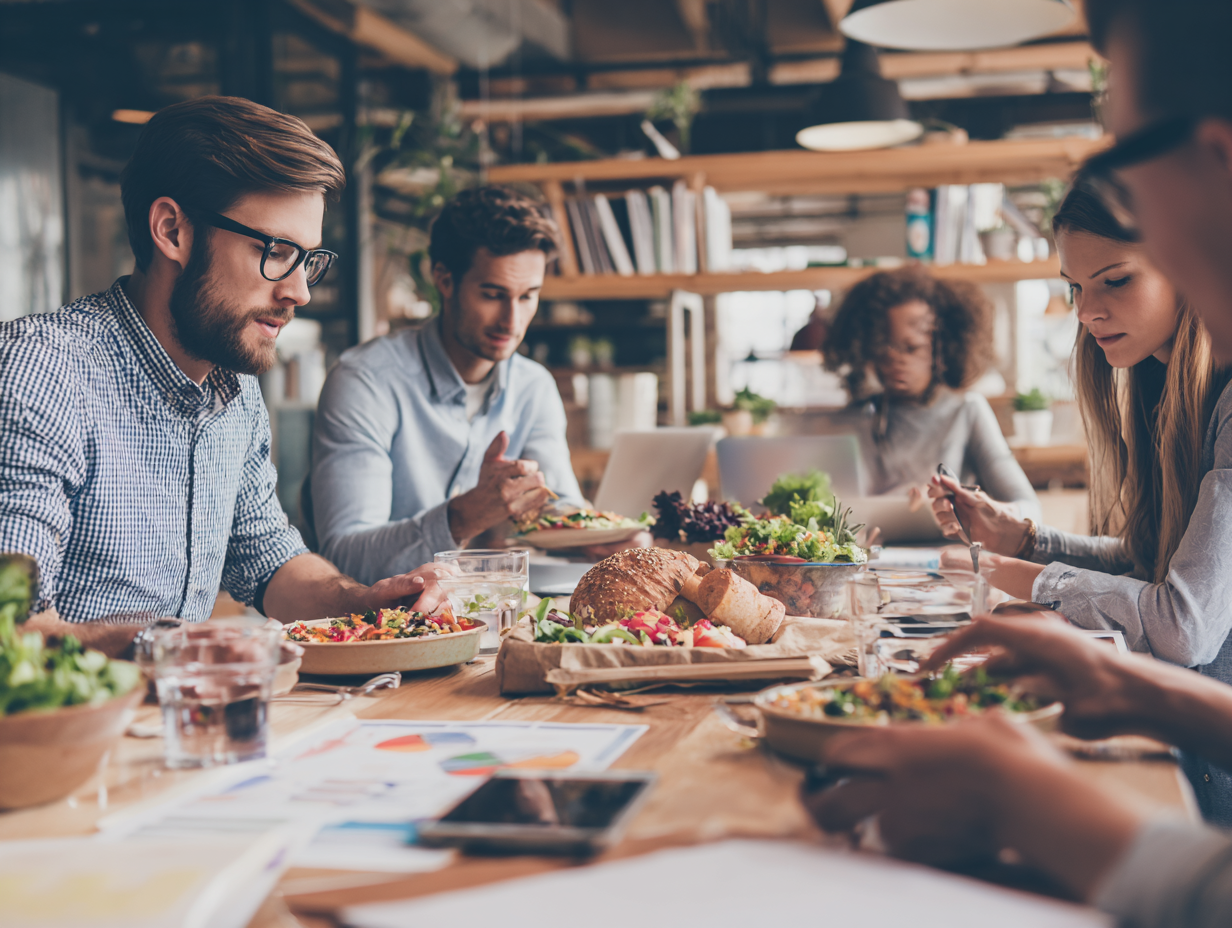 Дошка з розрахунками поживних речовин та схемами збалансованого харчування